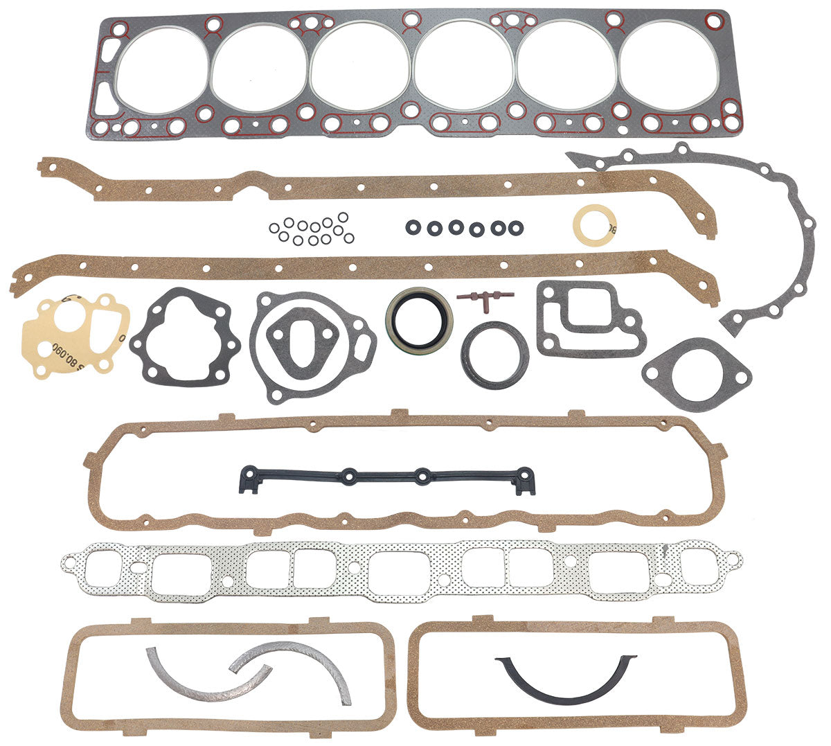 5RFG391G - Full Gasket Kit with Graphite Head Gasket, Rope Rear Seal
Suit Holden 6 Cyl. Red Motor