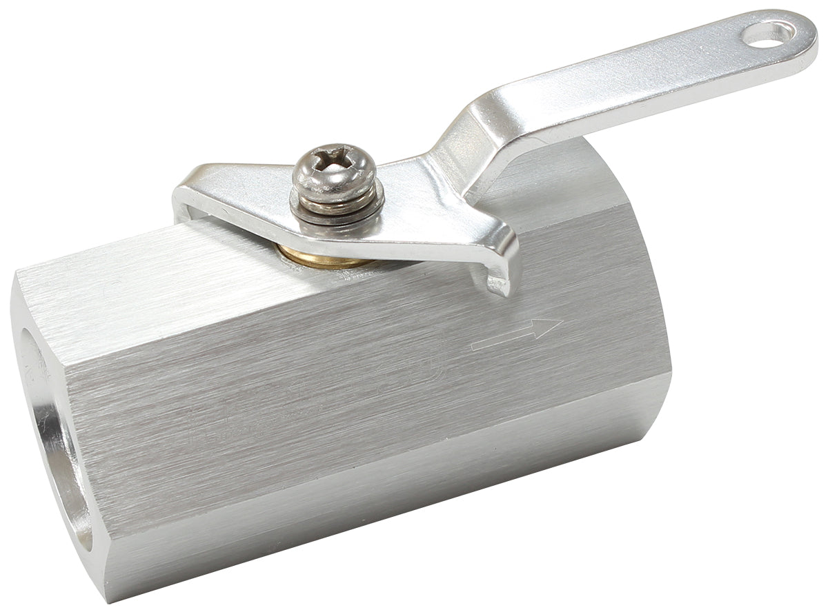 AF1001-10S - SHUT OFF VALVE -10ORB Silver FEMALE -10ORB PORTS