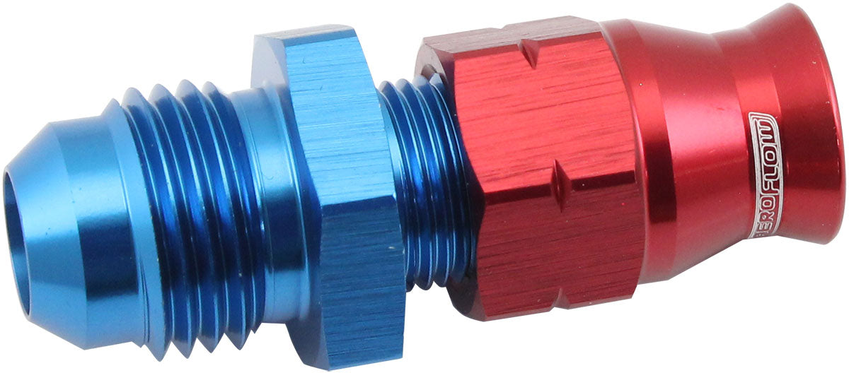 AF108-06-04 - 1/4" HARD LINE TO -6AN MALE ADAPTER BLUE w/ OLIVE