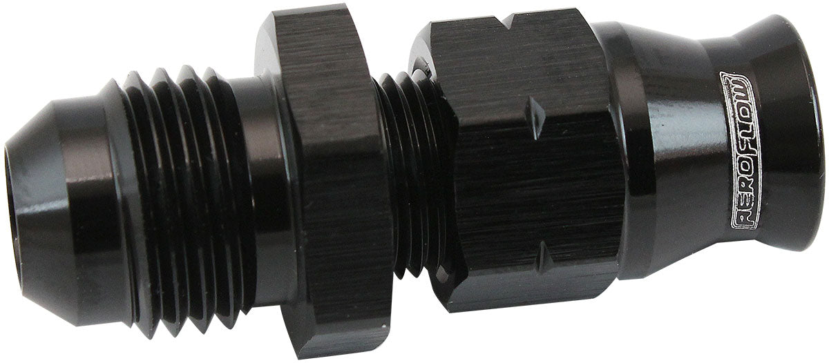 AF108-06-04BLK - 1/4" HARD LINE TO -6AN MALE ADAPTER BLACK w/ OLIVE