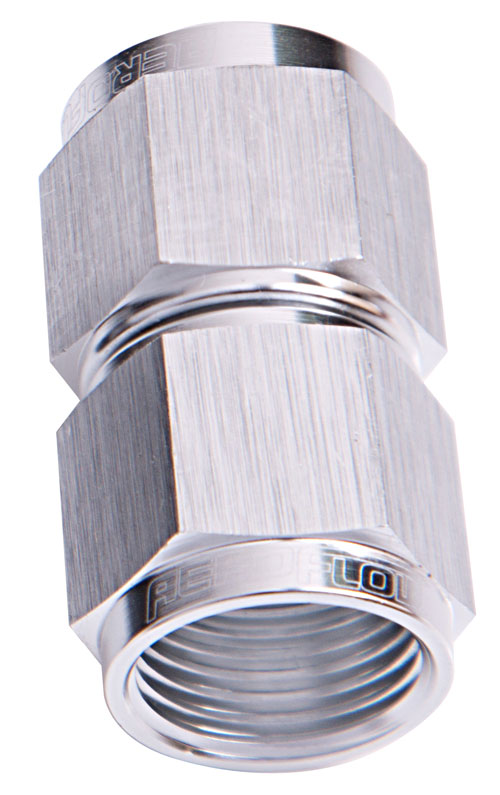 AF131-06S - STRAIGHT FEMALE FLARE -6AN SILVER SWIVEL COUPLER