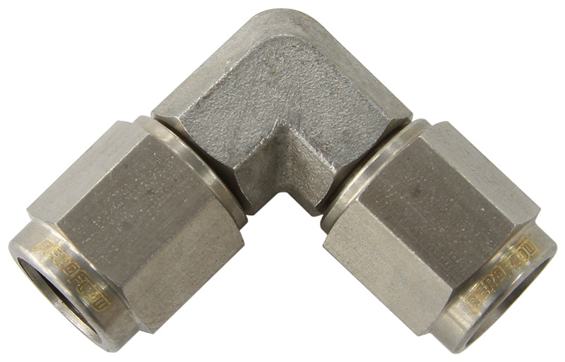 AF133-04SS - S/S -4AN 90 DEG FEMALE FLARE STAINLESS STEEL SWIVEL UNION