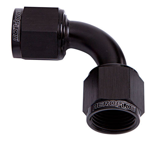 AF133-20BLK - 90 DEG FEMALE FLARE -20AN BLACK SWIVEL UNION
