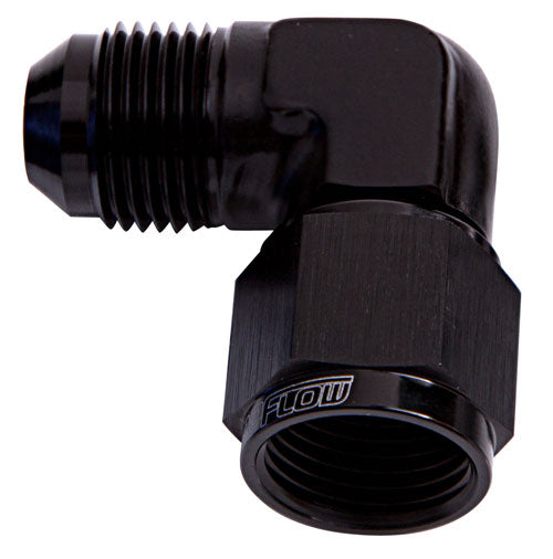 AF143-10BLK - 90 DEG FEMALE - MALE -10AN BLACK SWIVEL NUT