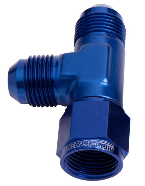 AF145-10 - TEE -10AN FEMALE SWIVEL ON RUNBLUE SWIVEL NUT
