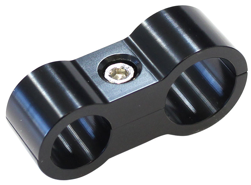AF156-09-10BLK - STEPPED BILLET DUAL HOSE SEPARATORS -6 & -8 BRAID