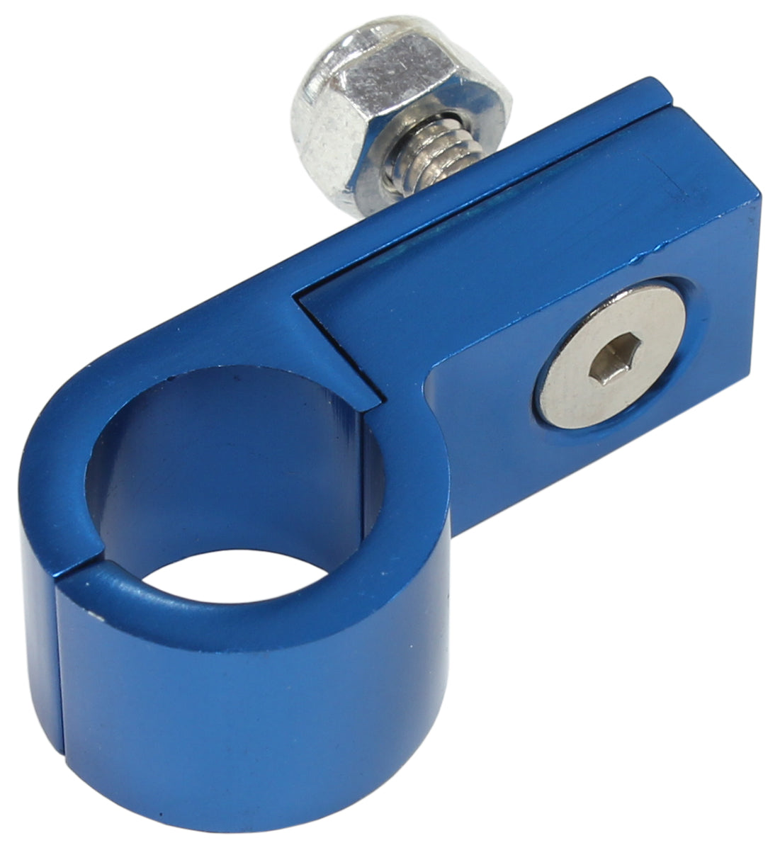 AF157-08 - BILLET P STYLE CLAMP -8 H/LINEBLUE 12.7MM ID OR 1/2" ID
