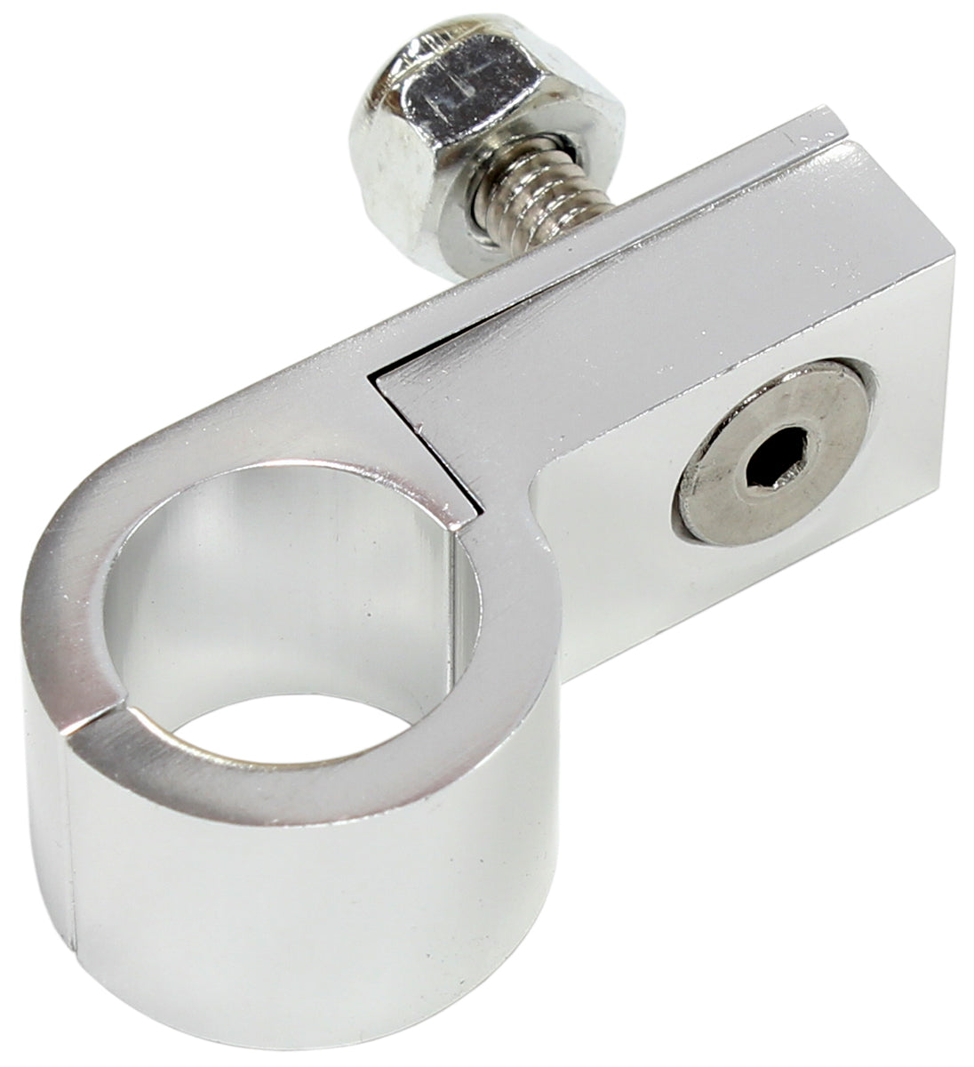 AF157-15S - BILLET P STYLE CLAMP -12 BRAIDSILVER 24MM ID OR 7/8" ID