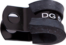 AF158-28BLK - CUSHIONED P CLAMPS -28AN 5PK BLACK 44.5MM OR 1-3/4" ID