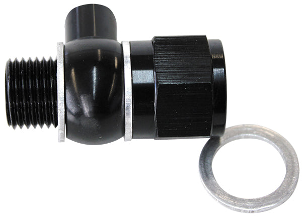 AF166-05-02BLK - LS CHEVY OIL PRESSURE ADAPTER ALLOWS 1/8" NPT AUX PORT