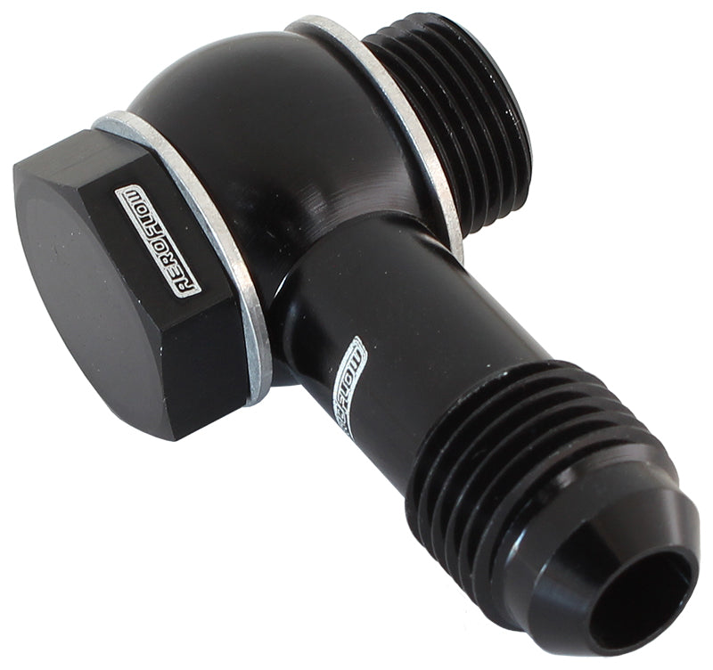AF167-06BLK - HOLLEY FITECH 9/16"-24 to -6 INLET FITTING KIT BLACK