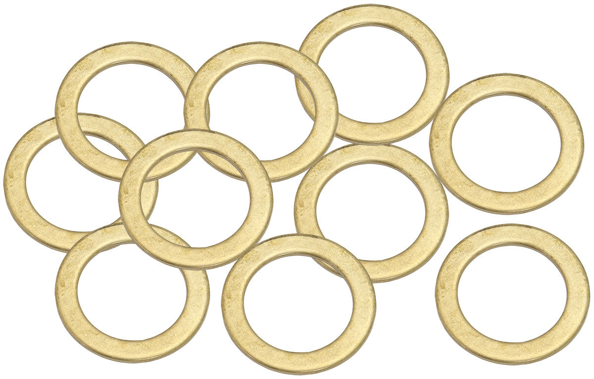 AF181-14 - BRASS CRUSH WASHER METRIC M14 14MM ID SUIT M14 THREAD 10 PAC