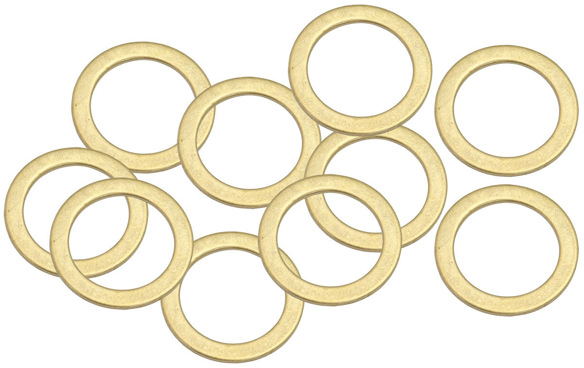 AF181-16 - BRASS CRUSH WASHER METRIC M16 16MM ID SUIT M16 THREAD 10 PAC