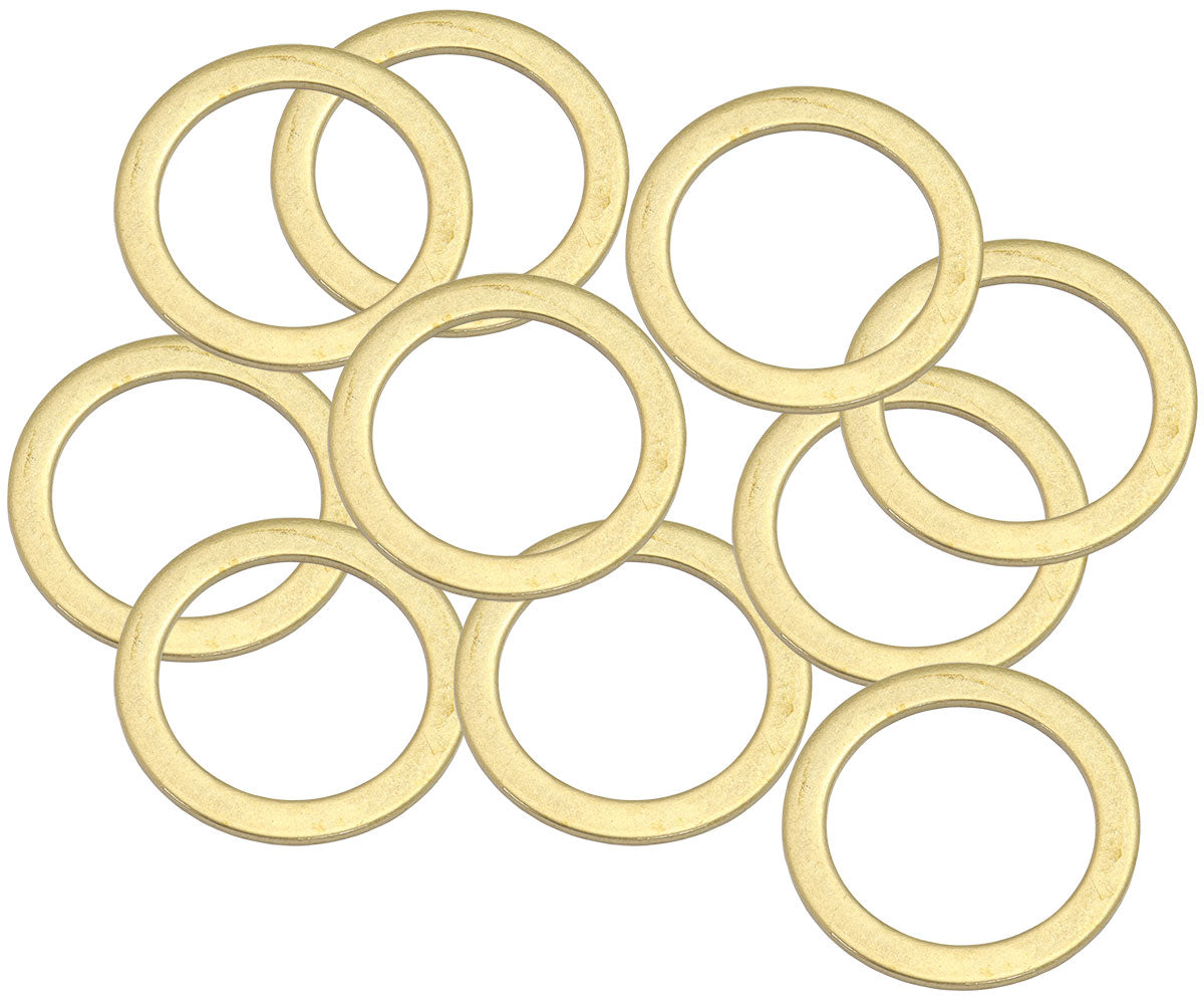 AF181-18 - BRASS CRUSH WASHER METRIC M18 18MM ID SUIT M18 THREAD 10 PAC