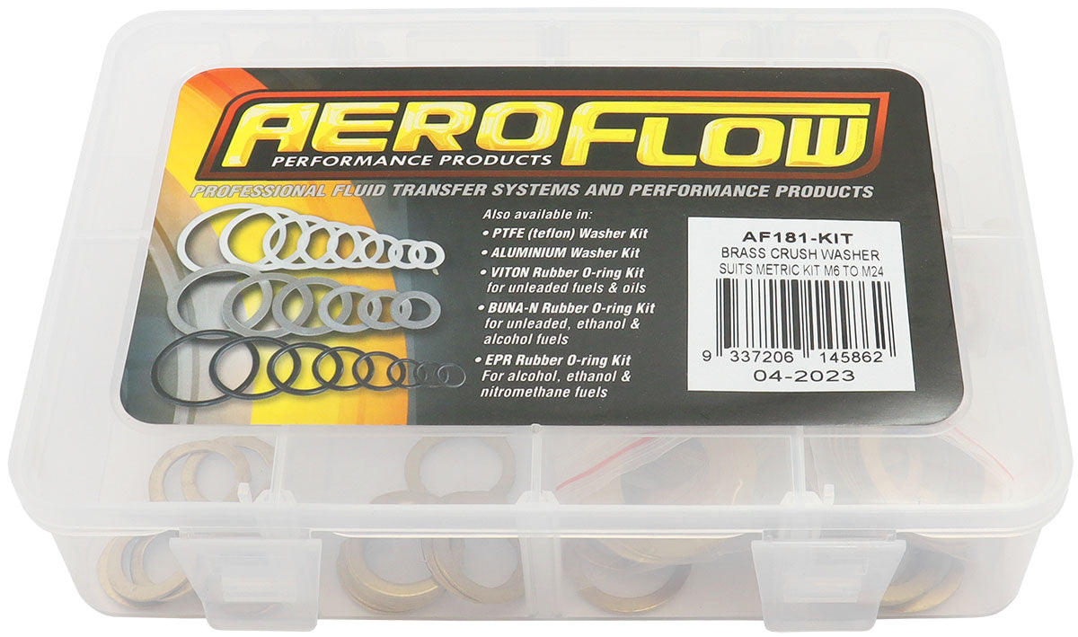 AF181-KIT - BRASS CRUSH WASHER METRIC KIT SIZES INCLUDE M6 TO M24
