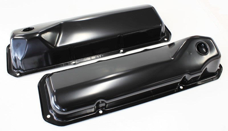 AF1822-5051 - 302 351C FORD STEEL VALVE COVERS BLACK NO LOGO