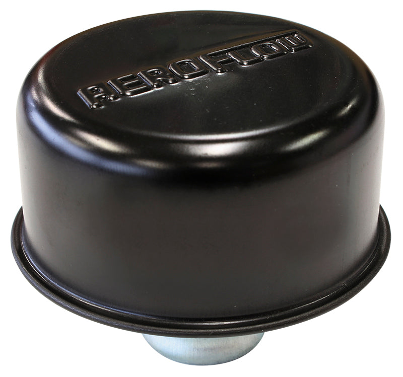 AF1822-7000 - Black valve cover breather Push in style, no spout w/logo