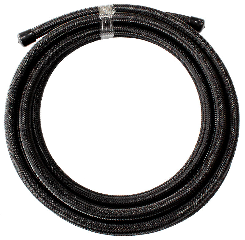 AF200-10-15MBLK - SS TEFLON BRAIDED HOSE -10AN 15M BLACK 12.9mm ID 16.0mm OD