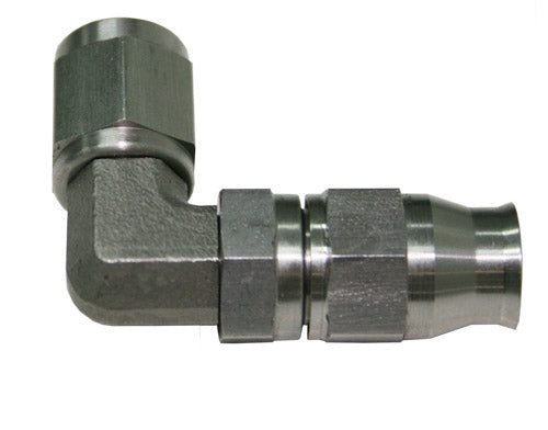AF203-03 - SS 90 DEG HOSE END -3AN STEEL SWIVEL NUT SUIT TEFLON
