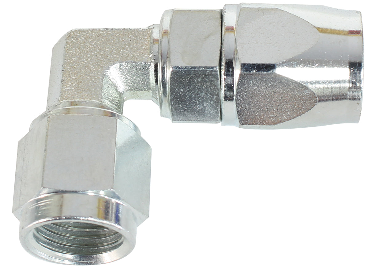 AF203-03S - STEEL 90 DEG HOSE END -3AN STEEL SWIVEL SUIT TEFLON