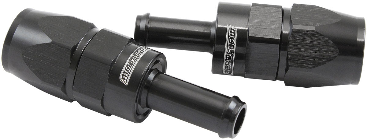 AF214-06-05DBLK - STRAIGHT -6AN HOSE END TO 5/16BARB TEFLON 200 SERIES BLACK