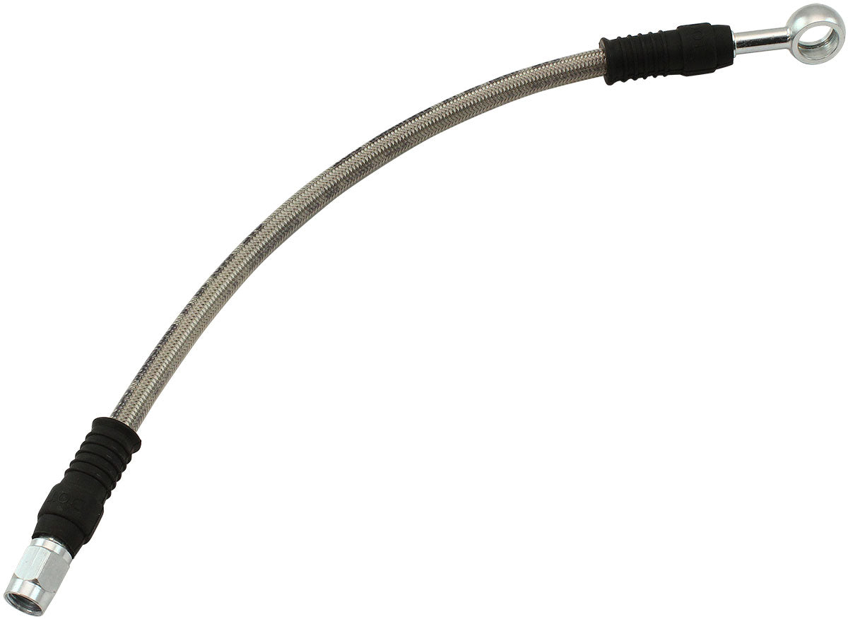 AF225-02 - 3/8" (10mm) BANJO to -3AN 12" LONG TO FEMALE -3AN STRAIGHT BRAKE LINE Aeroflow- AF 225-02