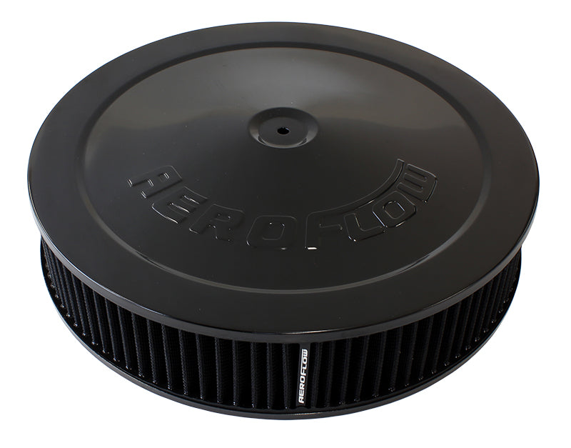 AF2251-1234 - 14" X 3" AIR CLEANER ASSY 7-5/16" FLAT BASE BLACK COTTON