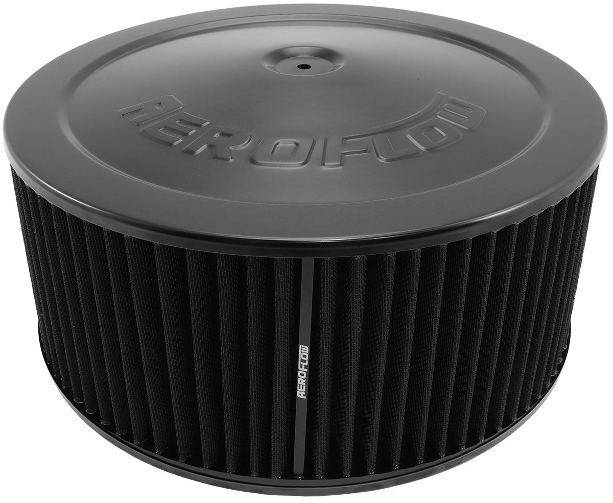 AF2251-1310 - 14" x 6" AIR CLEANER ASSEMBLY 5-1/8" FLAT BASE BLACK