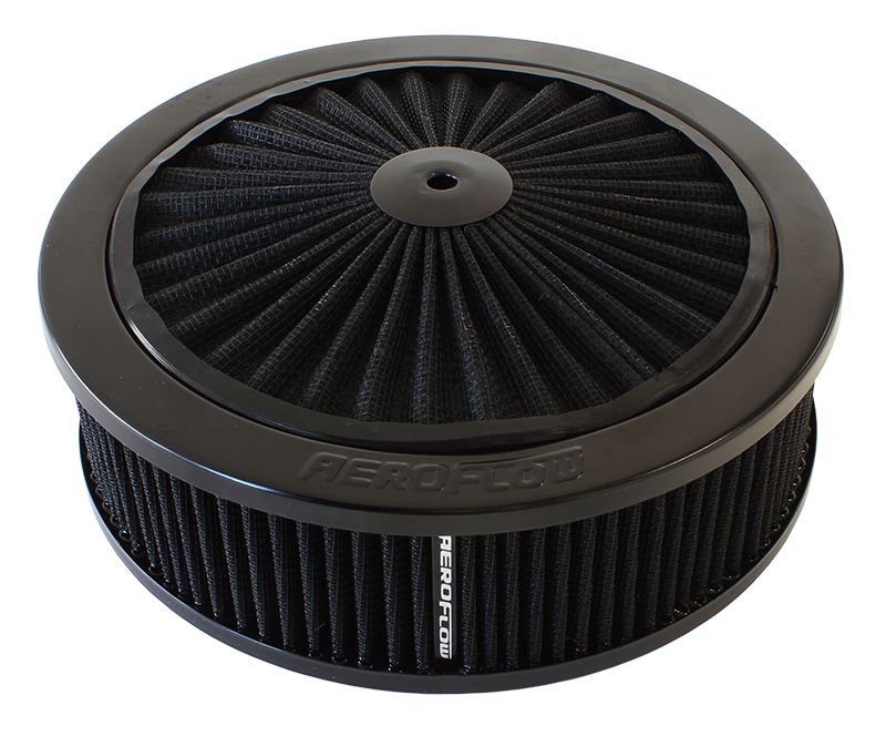 AF2251-3150 - 9" x 2-3/4" Air Filter Assembly, Black 5-1/8" Neck, Washable Cotton Element