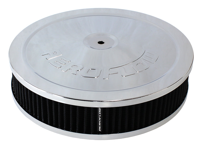 AF2851-1110 - 9" X 2" AIR CLEANER ASSEMBLY5-1/8" NECK, CHROME, COTTON