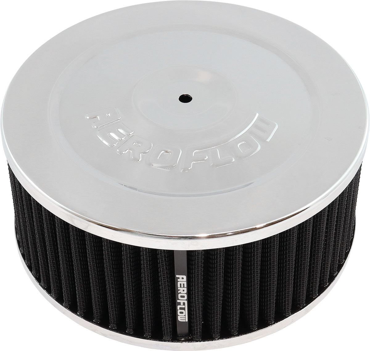 AF2851-1330 - 7" X 3" AIR CLEANER ASSY 5-1/8" FLAT BASE CHROME COTTON