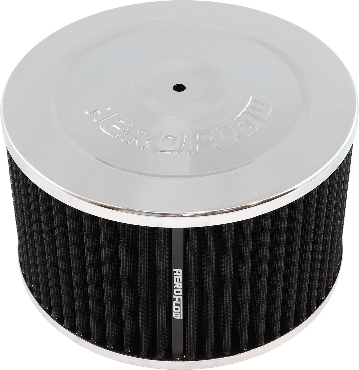 AF2851-1335 - 7" X 4" AIR CLEANER ASSY 5-1/8" FLAT BASE CHROME COTTON