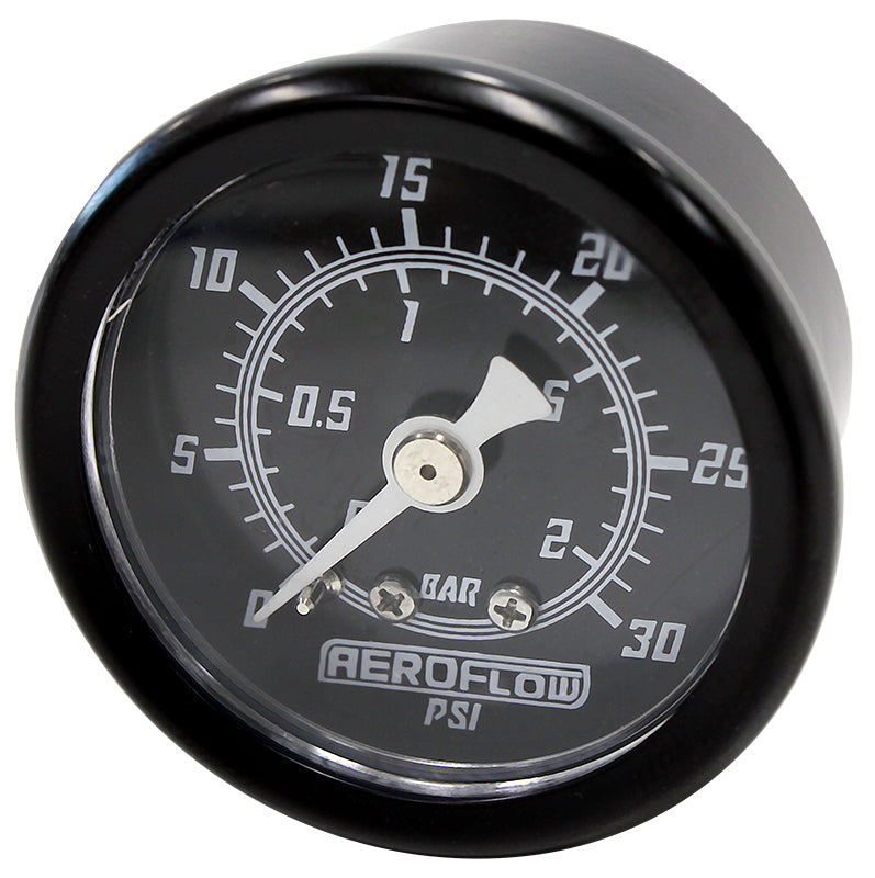 AF30-2210 - 1-1/2" 0-30 PSI PRESS GAUGE BLACK FACE WHITE POINTER