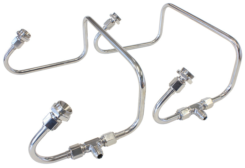 AF30-2671 - DUAL INLET FUEL LINE KIT SUIT 4150 HOLLEY CARB S/STEEL
