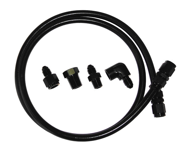 AF30-4003BLK - -4AN x 3ft BLACK BRAIDED LINE WITH FITTINGS INCLUDED