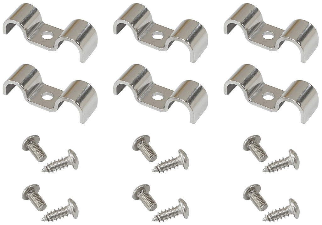 AF300-06-01 - DUAL HARDLINE CLAMPS 1 X 3/16"AND 1 X 3/8" *DUAL SIZES* 6pk