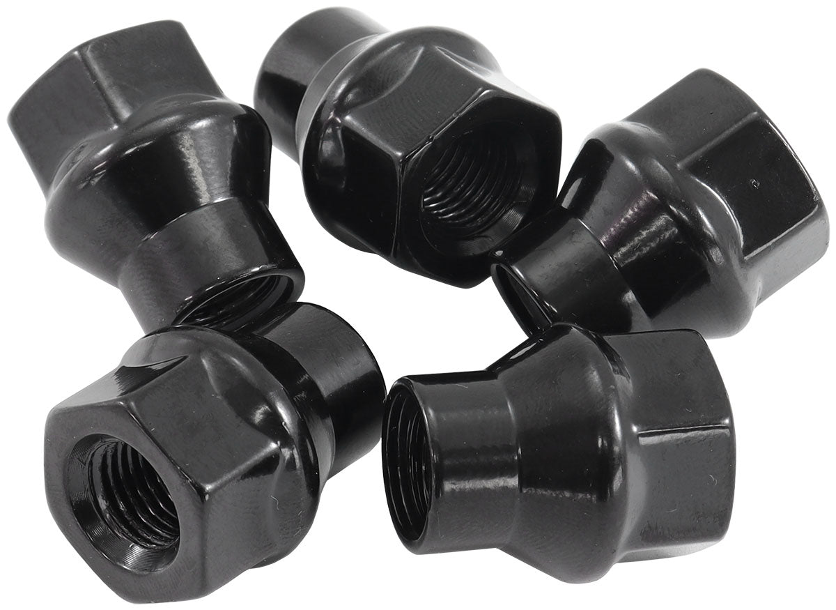 AF3011-4000 - 7/16"-20 CONICAL ET OPEN WHEEL NUTS BLACK (5 PACK)