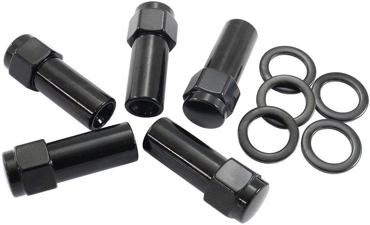 AF3028-9000 - M14 X 1.50mm 1.38" SHANK CLOSED WHEEL NUTS BLACK (5)
