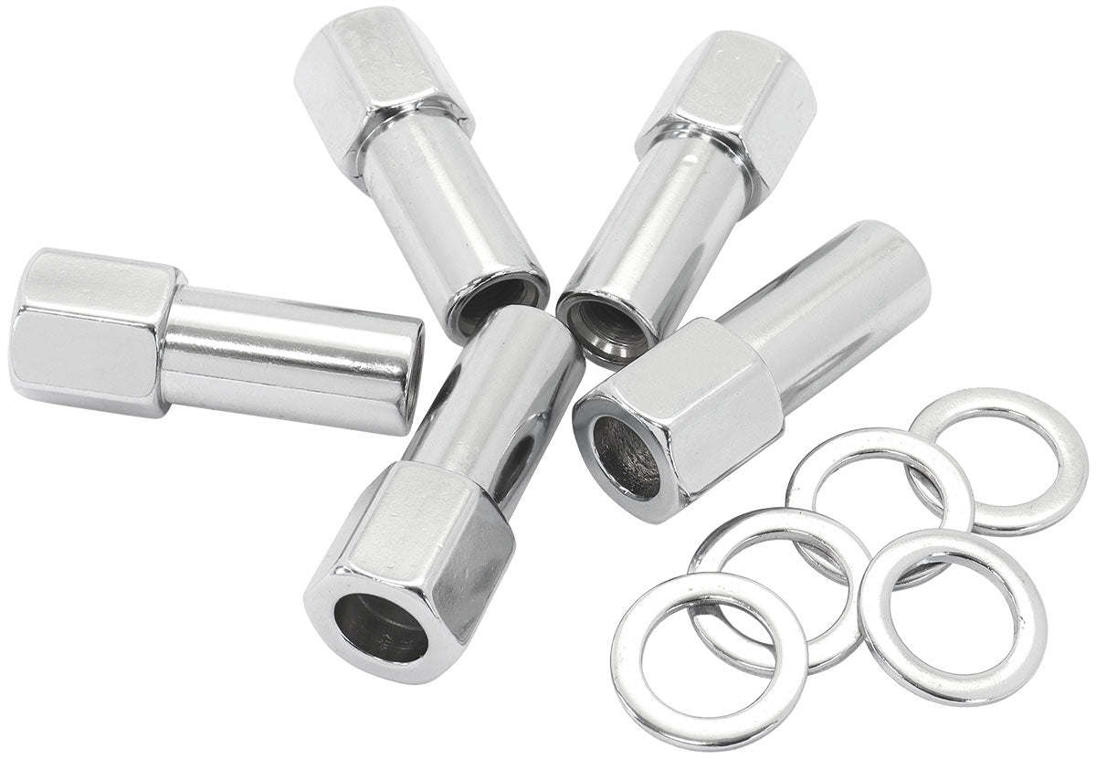 AF3038-9000 - 1.38 SHANK OPEN NUTS M14x1.50 CHROME M14 x 1.50mm WHEEL (5)