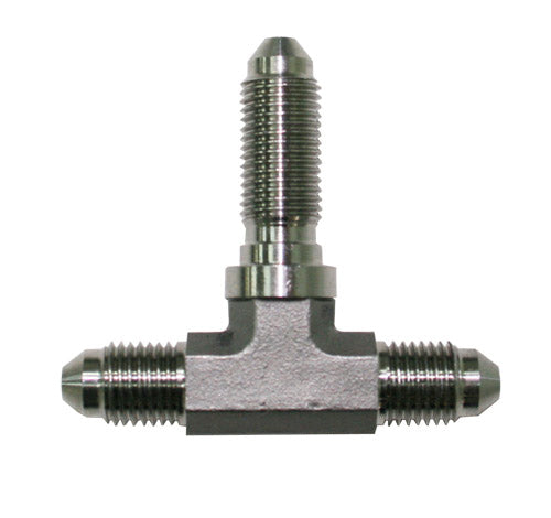 AF324-03 - STAINLESS -3AN BULKHEAD TEE STAINLESS NUT SEPERATE