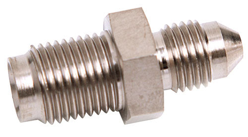 AF341-03 - -3AN TO INVERTED 7/16 x 24 STAINLESS MALE TO MALE