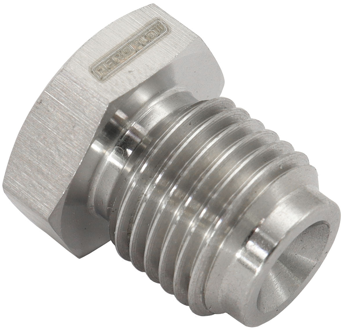 AF349-04 - INVERTED FLARE HEX PORT PLUG 1/2-20 STAINLESS STEEL