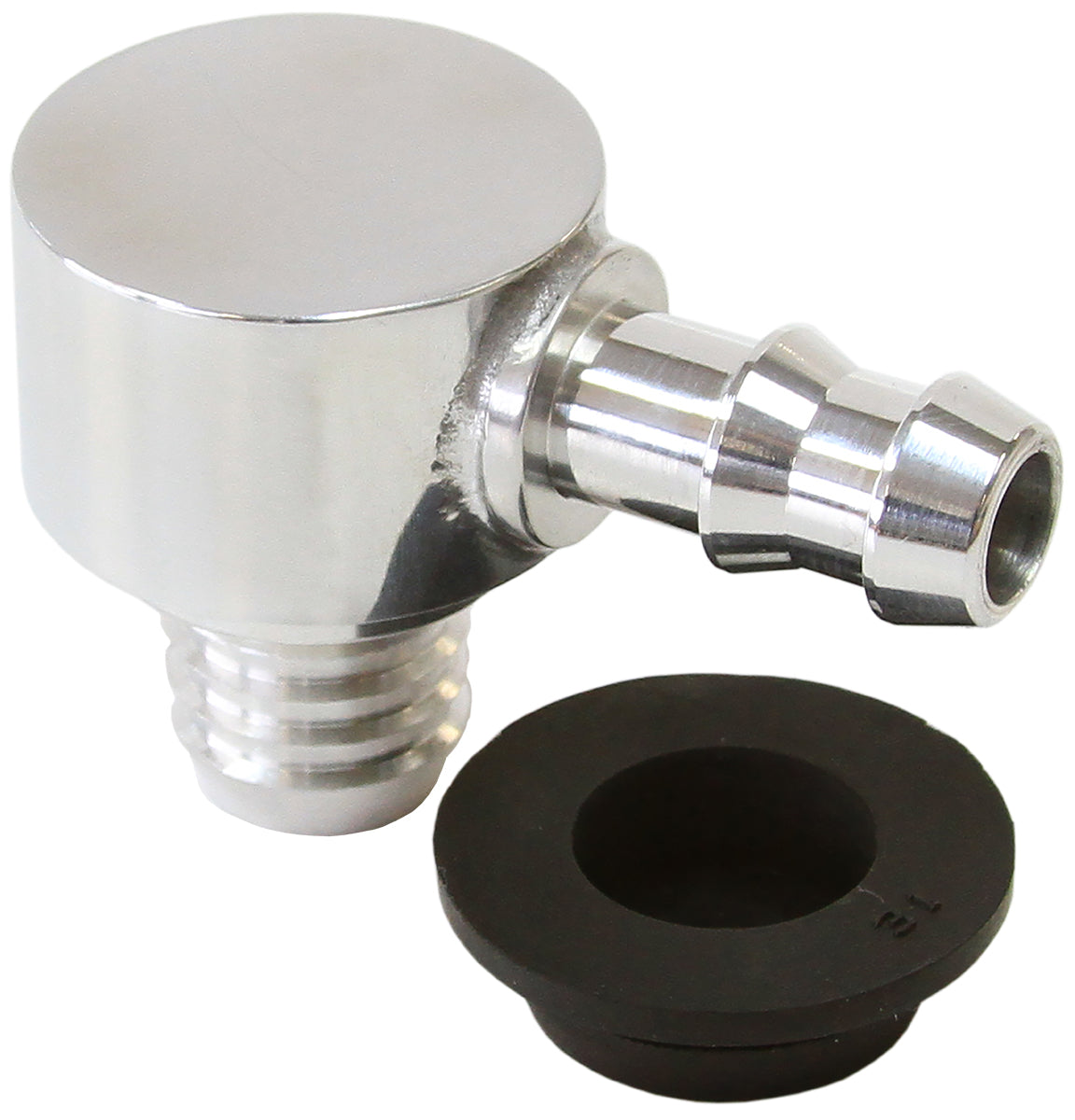 AF350-01 - BILLET BOOSTER VALVE UNIVERSAL21MM / 13/16" HOLE TO 3/8 Barb