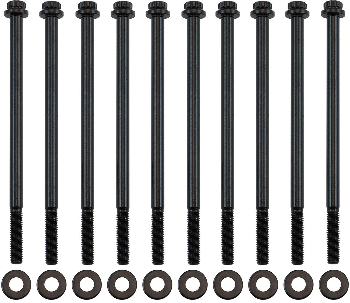 AF37-1220 - GM LS INTAKE BOLTS BLACK 12 POINT HEAD M6 PACK OF 10