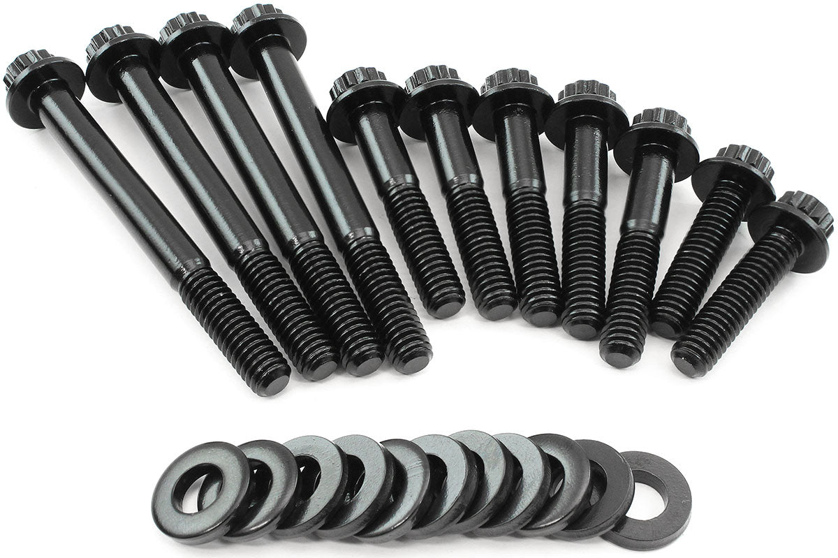 AF37-1603 - FORD CLEVELAND WATER PUMP BOLTKIT 351C 12 POINT BLACK