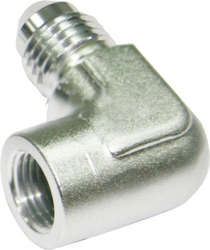 AF373-04S - 90 Deg adaptor 1/8 NPT to -4 Silver
