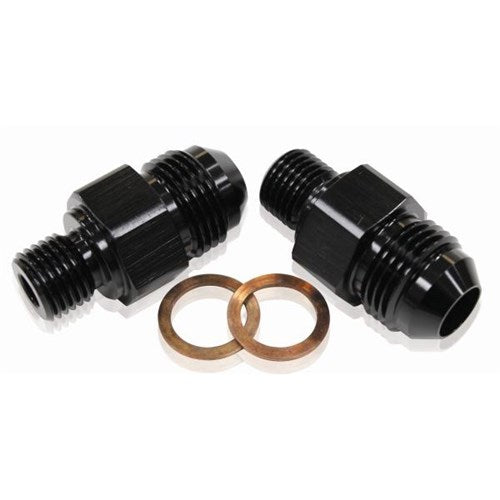 AF375-06BLK - Transmission Cooler Adapter Suit TH400, GM TH350 - 1/4" NPSM Thread to -6AN (Pair)