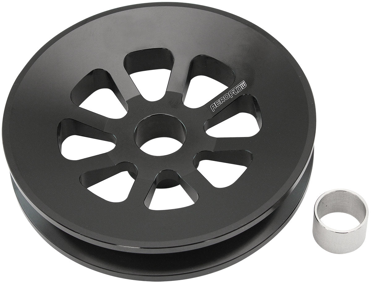 AF4080-0000BLK - LARGE ALTERNATOR PULLEY CHEV FORD AC DELCO OE STYLE BLACK