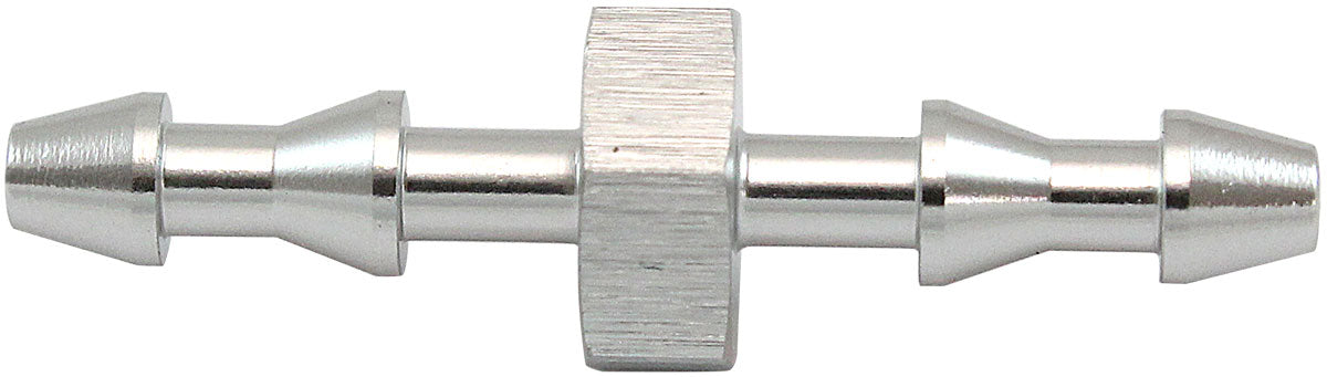 AF410-01S - 3mm PUSH LOCK BARB JOINER SILVER 1/8" MALE TO MALE BARB