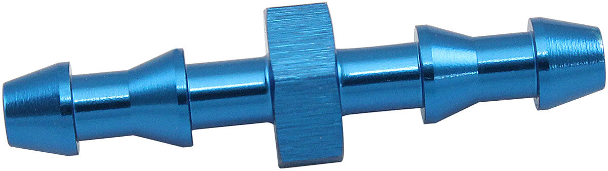 AF410-02 - 4mm PUSH LOCK BARB JOINER BLUE 5/32" MALE TO MALE BARB
